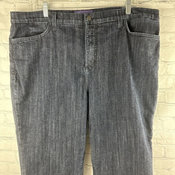 NYDJ Size 24W 30 Inseam Denim Jeans Blue Stretch Straight - Picture 3 of 13